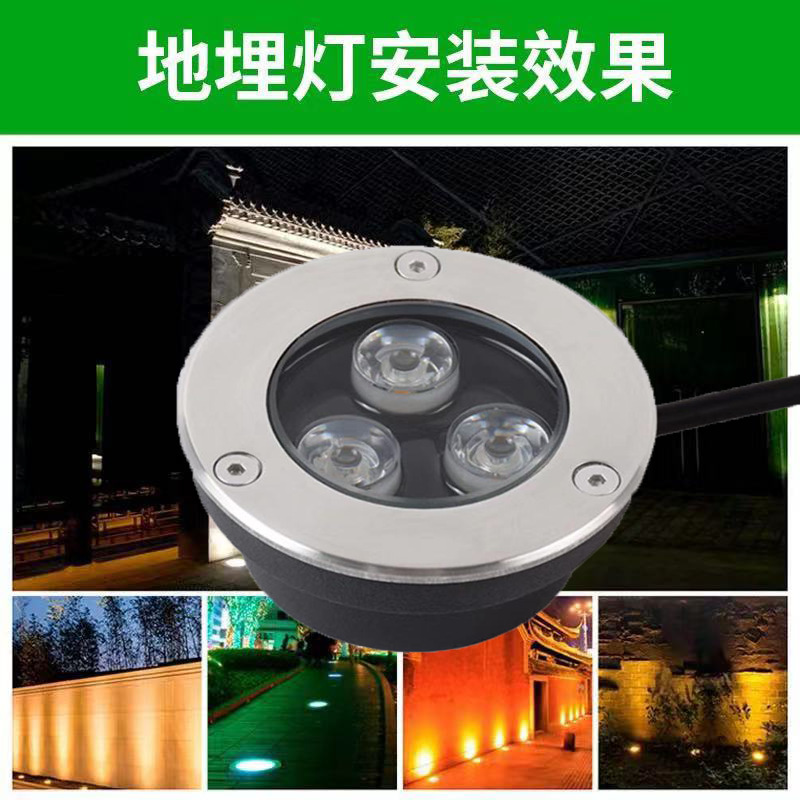 3W ultra-thin outdoor waterproof corridor light, embedded floor light, garden villa floor light Application Scenario