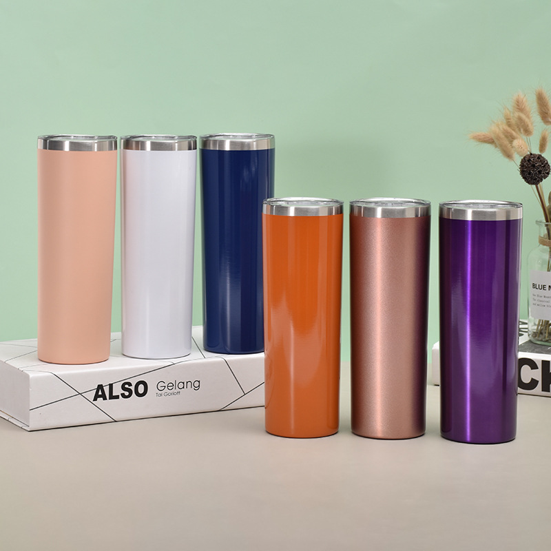 304 stainless steel vacuum insulated cup, heat sublimation outdoor sports car cup, car-mounted powder-coated and spray-painted straight cup Application Scenario