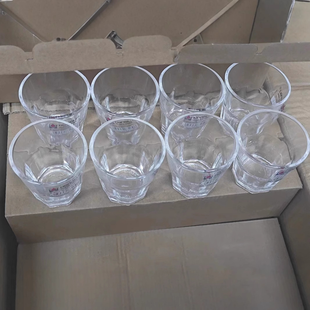 Hongli Octagonal tempered glass, white Whisky glass, KTV and Bar Special Beer glass details Picture
