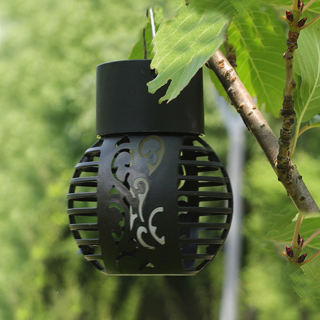 Solar flame ball chandelier, simulation 6LED flame lamp, outdoor waterproof garden decorative chandelier, courtyard atmosphere light details Picture