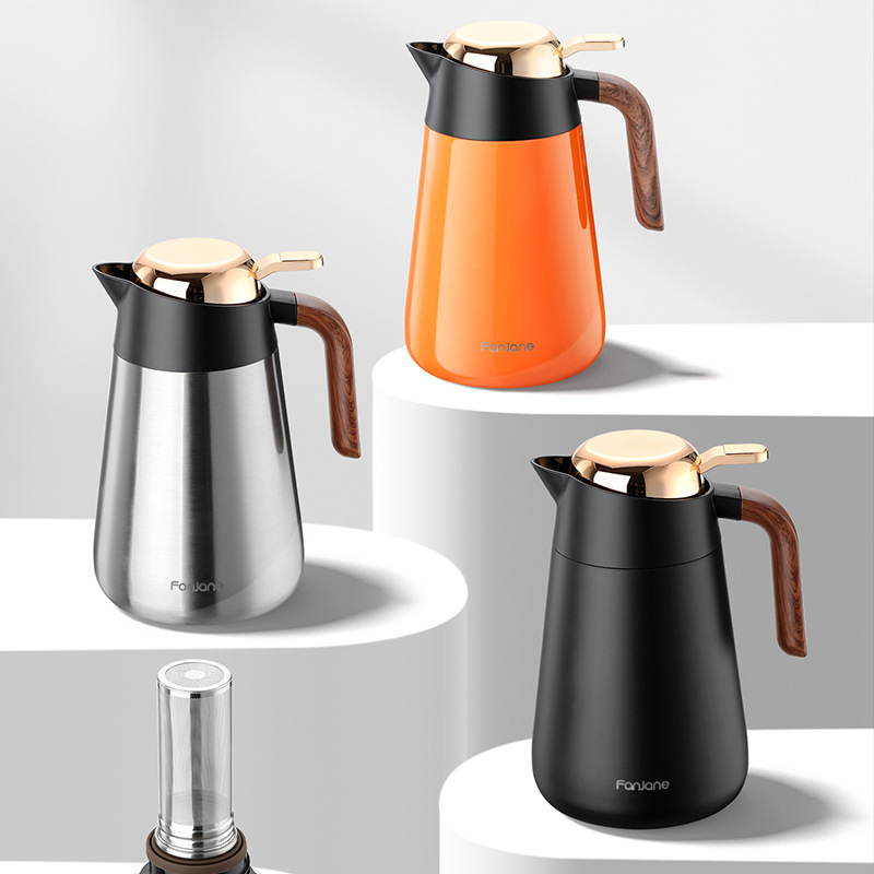 Large-capacity simple and complex stewed tea pot, household insulated water bottle, stainless steel health-preserving stewed tea, aged white tea, Pu 'er tea, thermos flask full figure