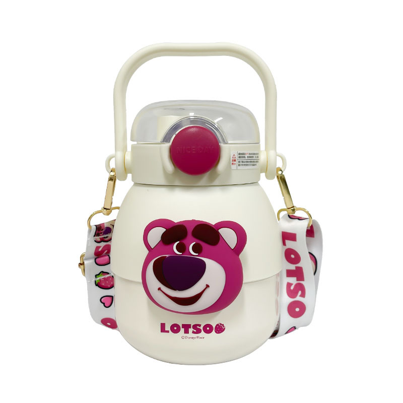 New figurine pendant, insulated large-bellied cup, double-drinking children's water cup, high appearance level, portable drinking kettle, large capacity for school Item Picture