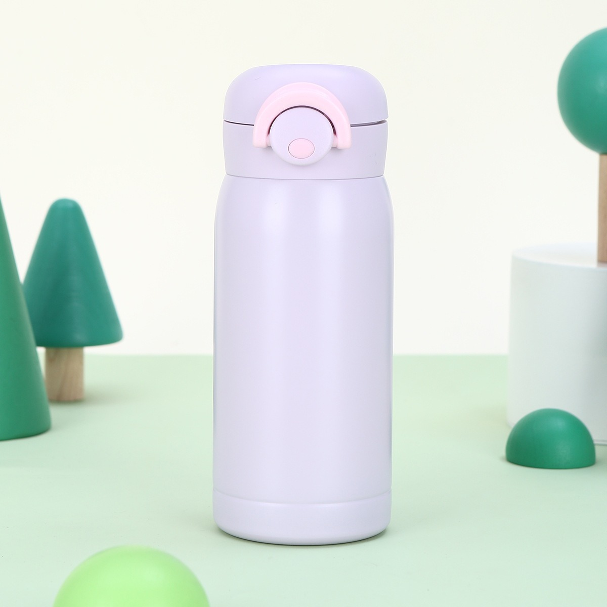 Simple mini pea cup, 304 stainless steel double-layer vacuum insulated cup, compact and portable, bouncy lid pocket cup Application Scenario