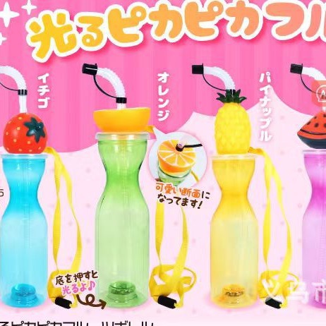 Simple, fashionable and creative cartoon-shaped cups, disposable plastic straw cups, and new popular juice and milk tea drink cups Specification drawing