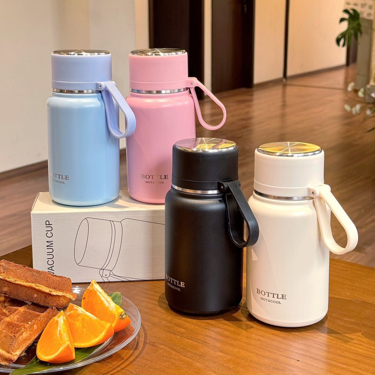 High-appearation-level large-capacity simple drinking insulated water cup, portable portable water cup for men and women, 316 stainless steel insulated water bottle Application Scenario