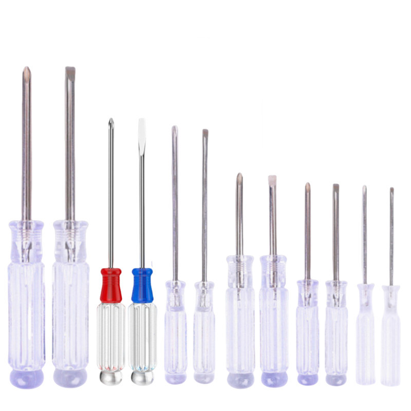 Crystal clear cross-shaped screwdriver toy delivery, screwdriver furniture repair gift, screwdriver screwdriver manufacturer supply full figure