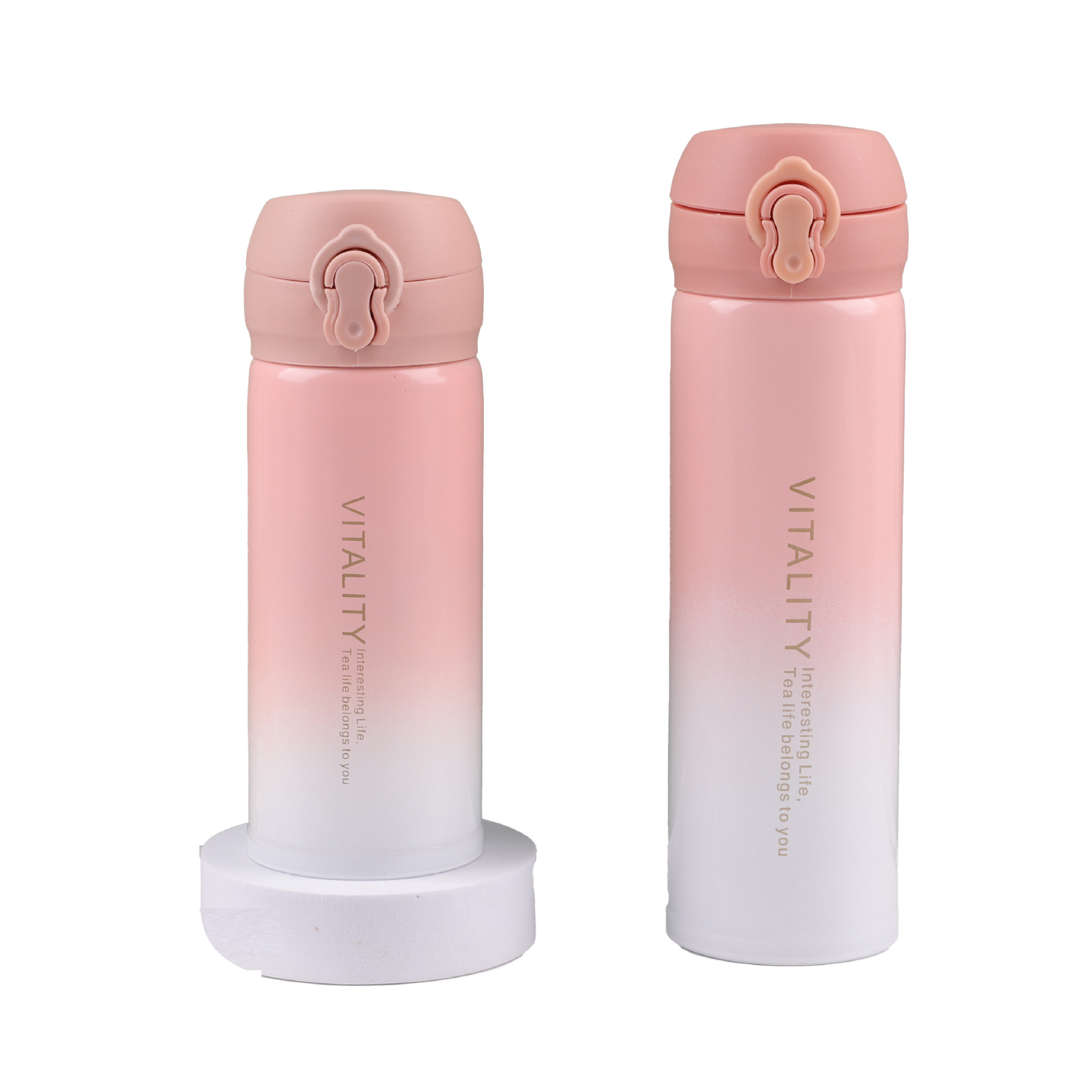 High-appearation-level stainless steel bouncy insulated cup, lockable gradient insulated cup, water cup, portable and creative, popular online gift cup Item Picture