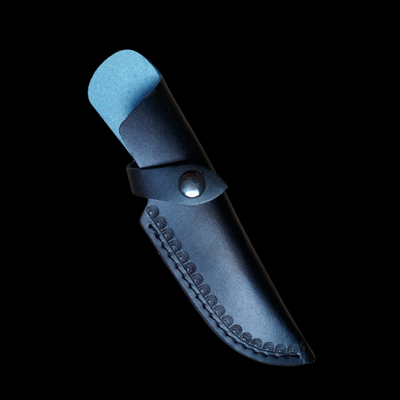 Outdoor knife sheath, genuine leather knife sheath, cowhide knife sheath, portable self-defense leather knife sheath, fruit knife blade protection details Picture