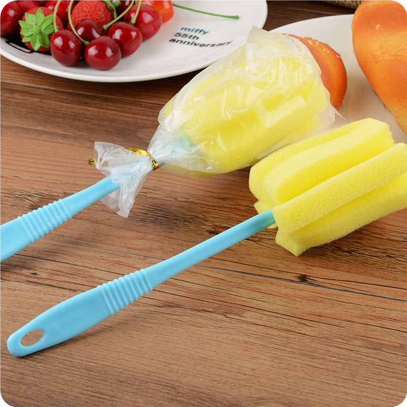 Factory wholesale sponge cleaning cup brushes, thermos cup brushes, baby bottle brushes, multi-functional cup cleaning brushes, water cup brushes, folding brushes Specification drawing