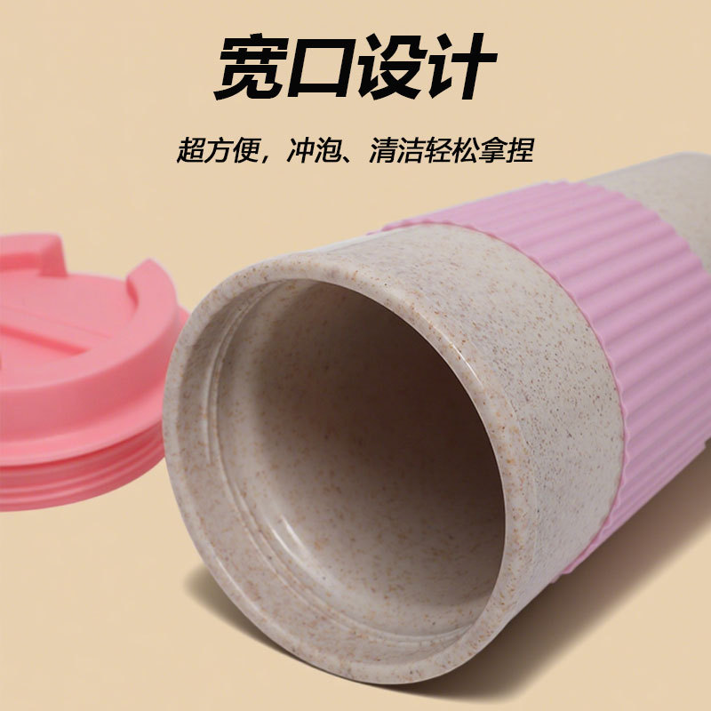 Amazon's new best-selling couple coffee cups, eco-friendly wheat straw fiber water cups and portable Starbucks cups Application Scenario
