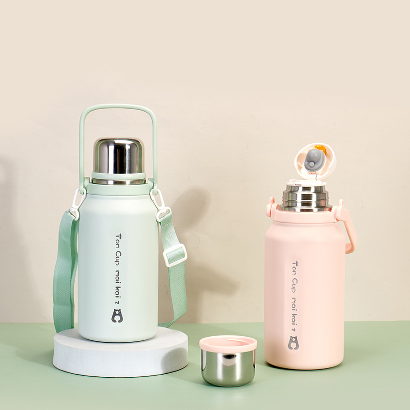 316 stainless steel insulated cup, large-capacity portable insulated kettle, outdoor stainless steel sports water bottle, gift water cup details Picture