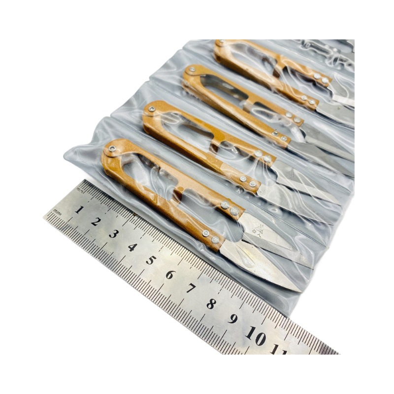 Jinda Rimei high-quality high-carbon pointed-head yarn scissors, cross-stitch tailors, U-shaped sewing, high-quality steel scissors, gauze scissors Item Picture