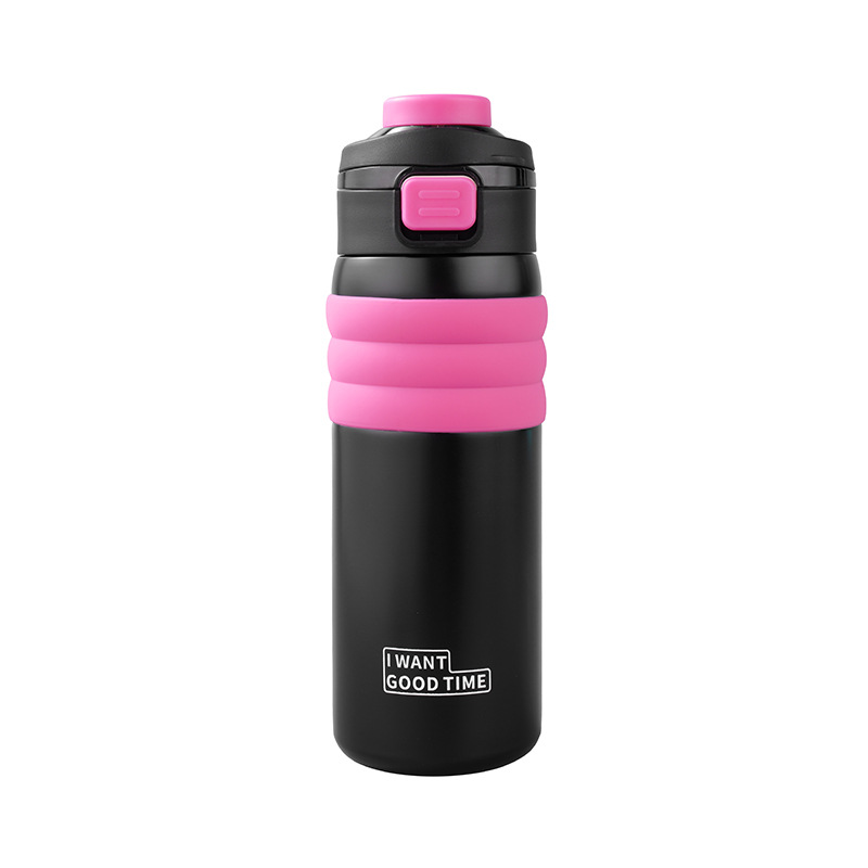 New 316 stainless steel insulated cup, outdoor large-capacity portable bouncy cup, high appearance level portable double-drinking straw cup Item Picture
