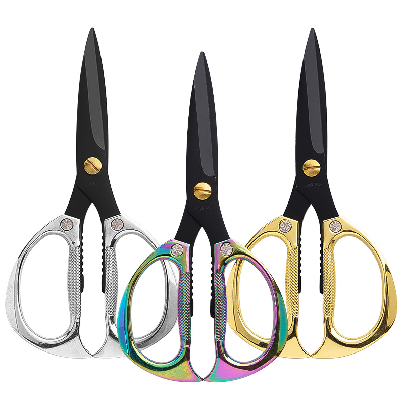 Stainless steel household scissors, zinc alloy powerful multi-functional scissors, kitchen chicken bone cutting, vegetable cutting, home paper-cutting, fabric cutting Item Picture
