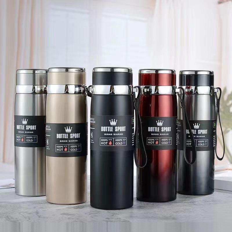 Wholesale of intelligent 316 stainless steel insulated cups, large-capacity outdoor sports water bottles, star water bottles, and business office gifts full figure