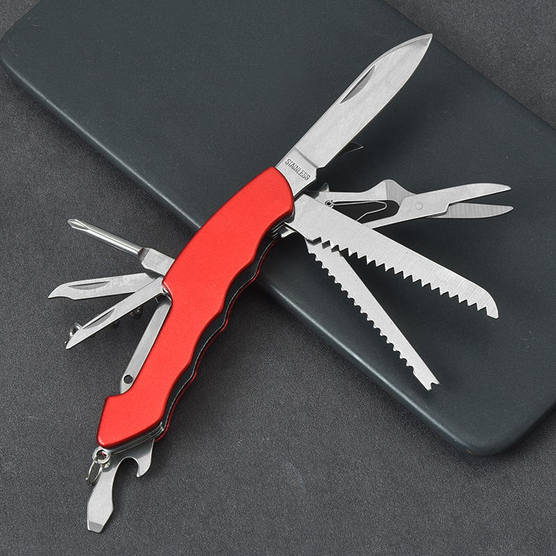 Factory wholesale multi-functional knives, outdoor tool knives, folding multi-purpose combination knives and scissors, stainless steel emergency equipment Application Scenario