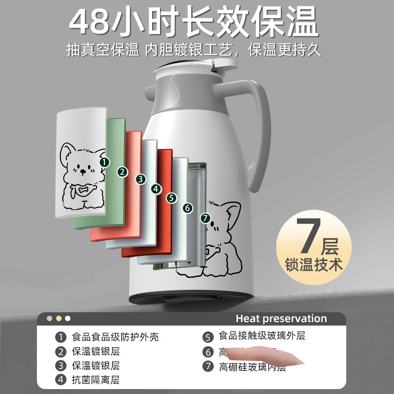 2025 New model thermos flask, household large-capacity thermos flask, dormitory student thermos flask, thermos flask, tea bottle details Picture
