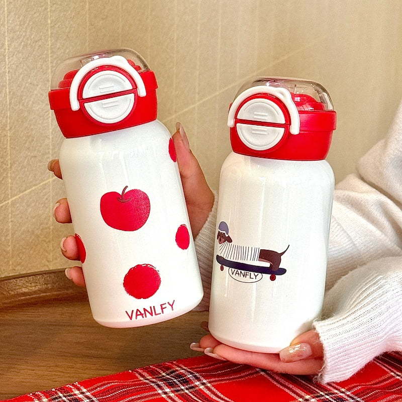 2024 New style of insulated cup on Instagram, high appearance level, simple, cute and portable, a coffee cup for female students to keep warm and cool full figure