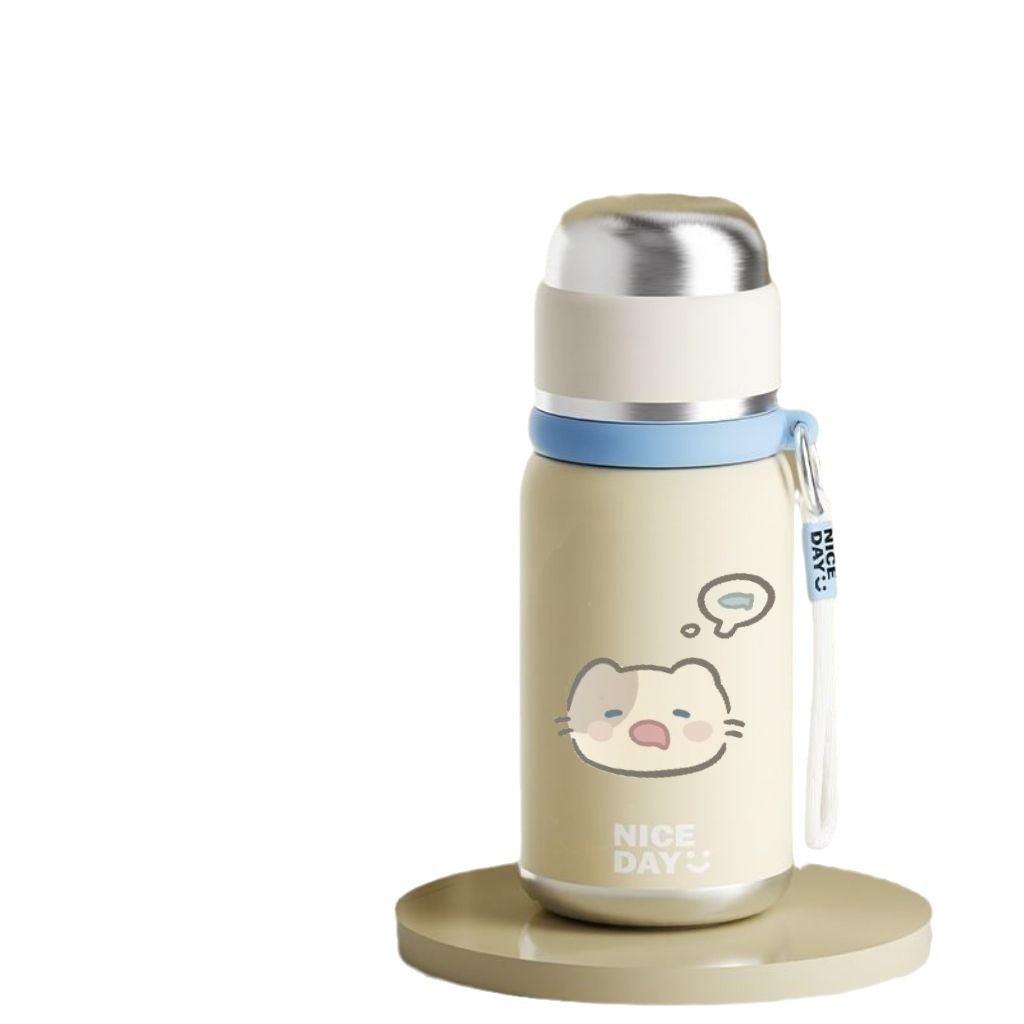 316 stainless steel girls' high appearance level insulated cup ins portable student simple style new covered cup for home use Item Picture