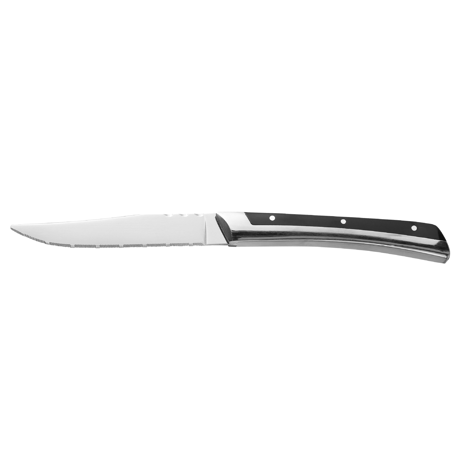 Amazon Cross-border multi-functional Western food knife, Western steak knife, serrated one-piece knife, shiny stainless steel steak knife Item Picture