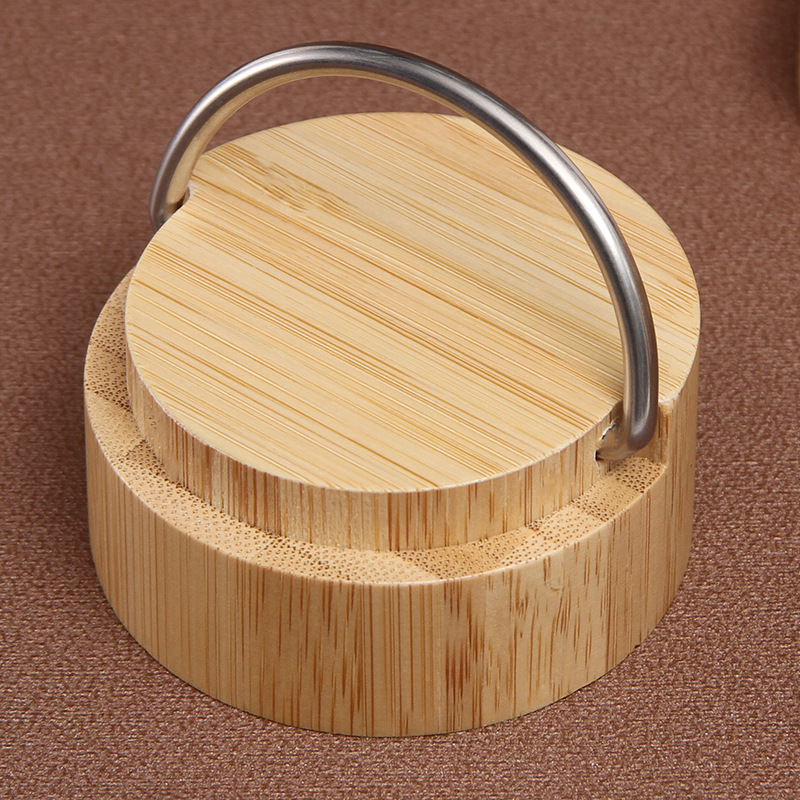 Customized European and American style bamboo shell insulated cups, double-layer stainless steel bamboo shell insulated cups, handle bamboo lid cups, customizable logos Application Scenario
