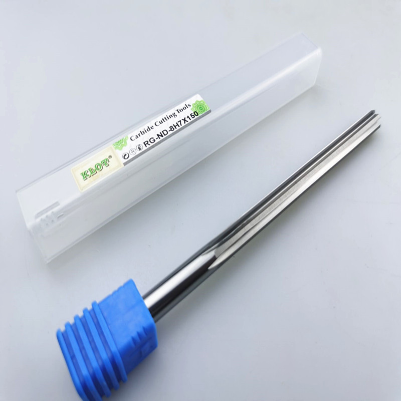 Tungsten steel reamer straight groove extended reamer machine, YG10X hard alloy integral straight handle reamer 5-20*150 full figure