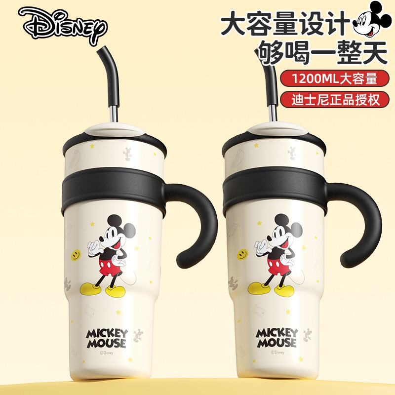 Customized Mickey Strawberry Bear insulated cup, large-capacity girls' straw water cup, cute ice king cup, 316 stainless steel details Picture