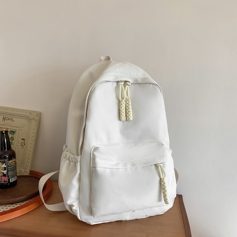 Large-capacity casual schoolbag for college students, ins Korean version, solid color backpack for middle and high school students, simple and versatile backpack undefined