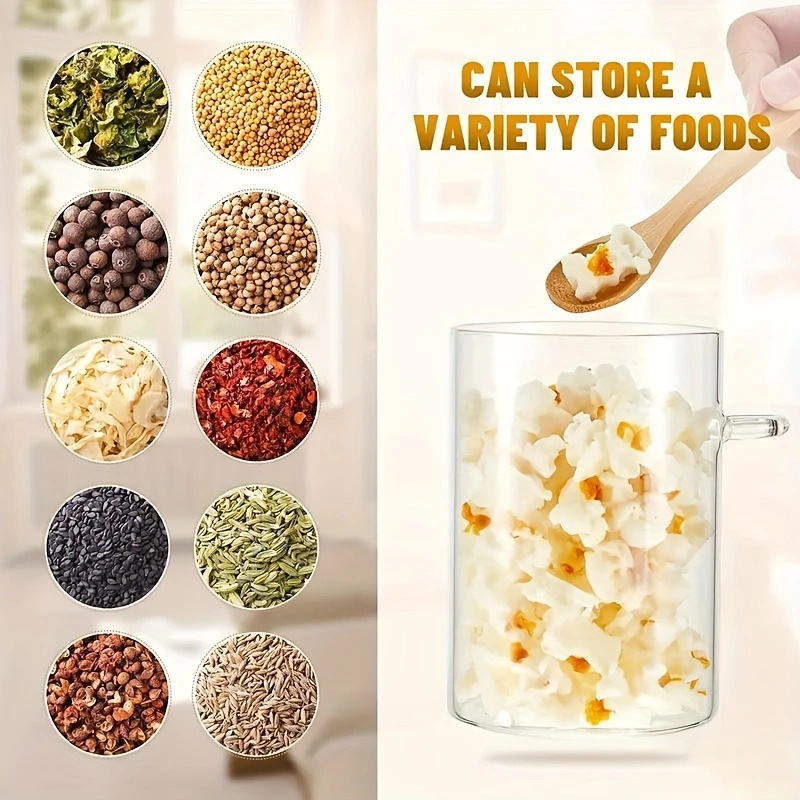 Edible preservation glass jars with LIDS, high-temperature warm spoon storage jars, high borosilicate glass sealed jars, and grain jars Application Scenario