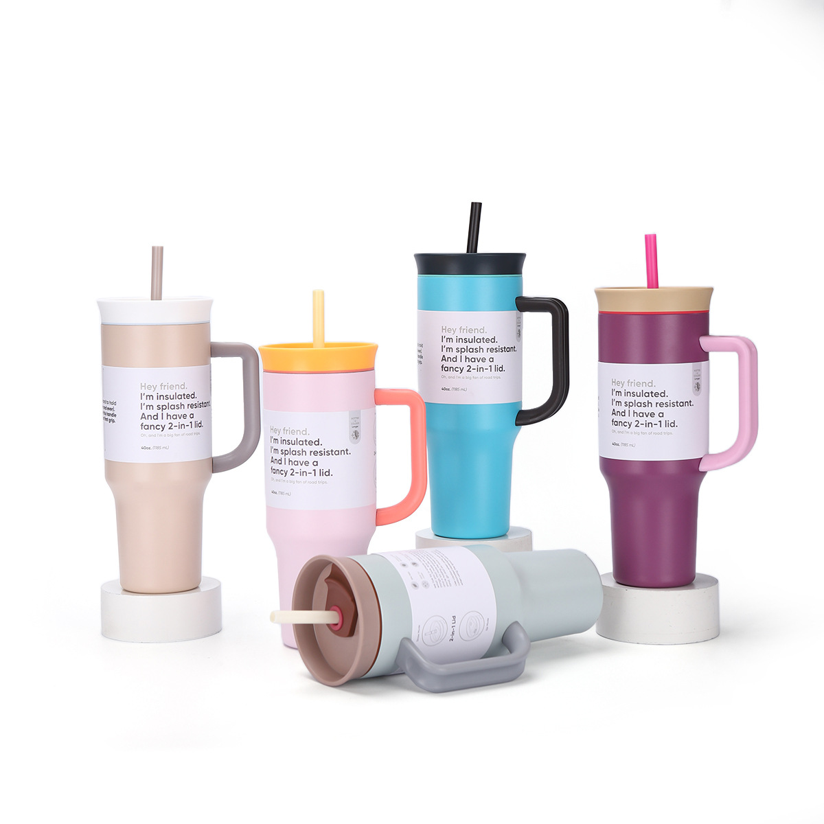 Cross-border 40oz car cup Owala double-layer vacuum insulated cup, outdoor sports cup with straw handle Application Scenario