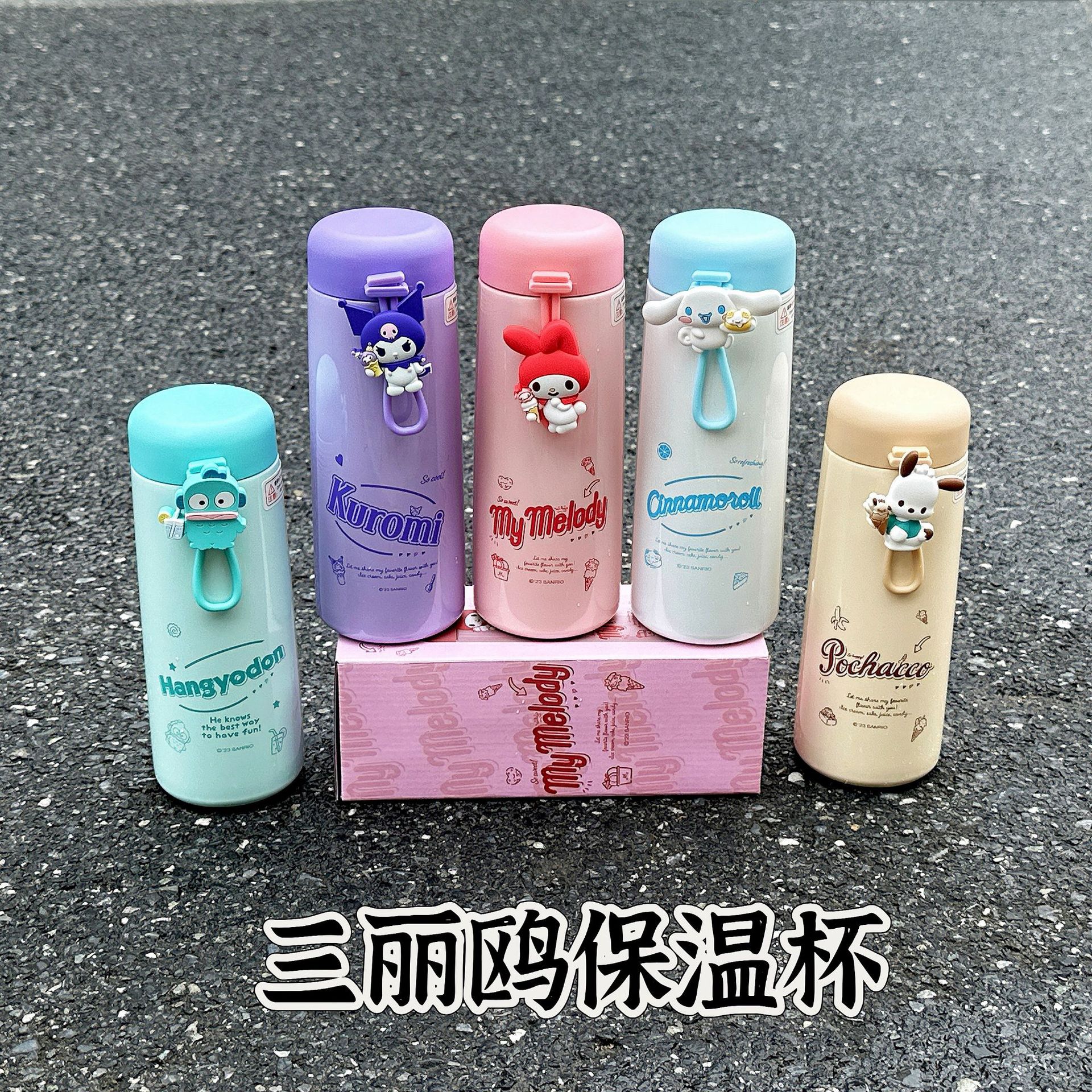 Sanrio genuine water cups are cute and lightweight. Girls' thermos cups for direct drinking can enhance your appearance together. Stainless steel cups details Picture