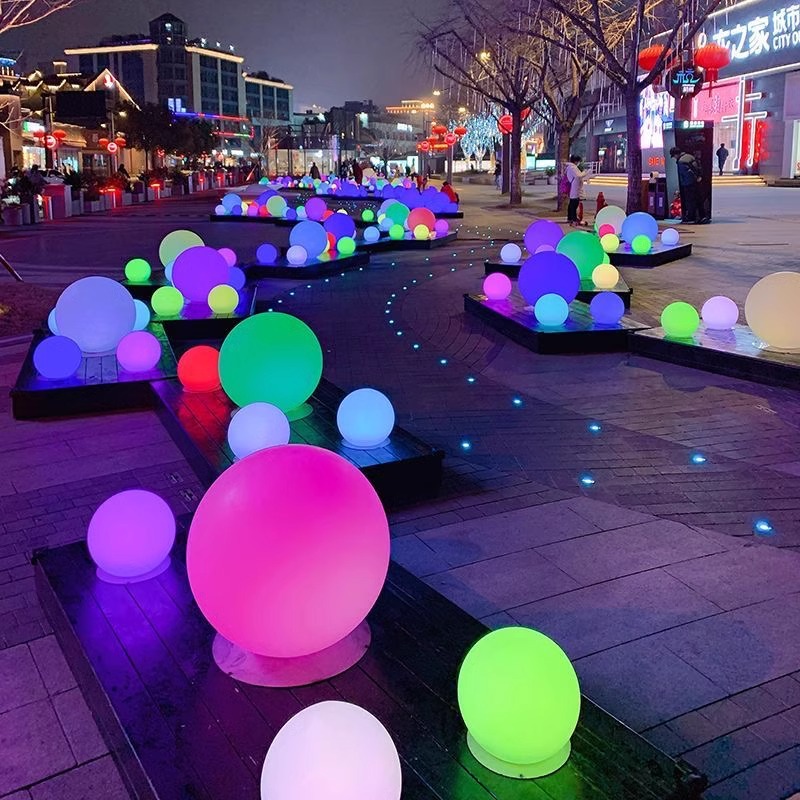 Outdoor park landscape solar-illuminated spherical decorative items, popular photo spots, outdoor projection moon lamps Specification drawing