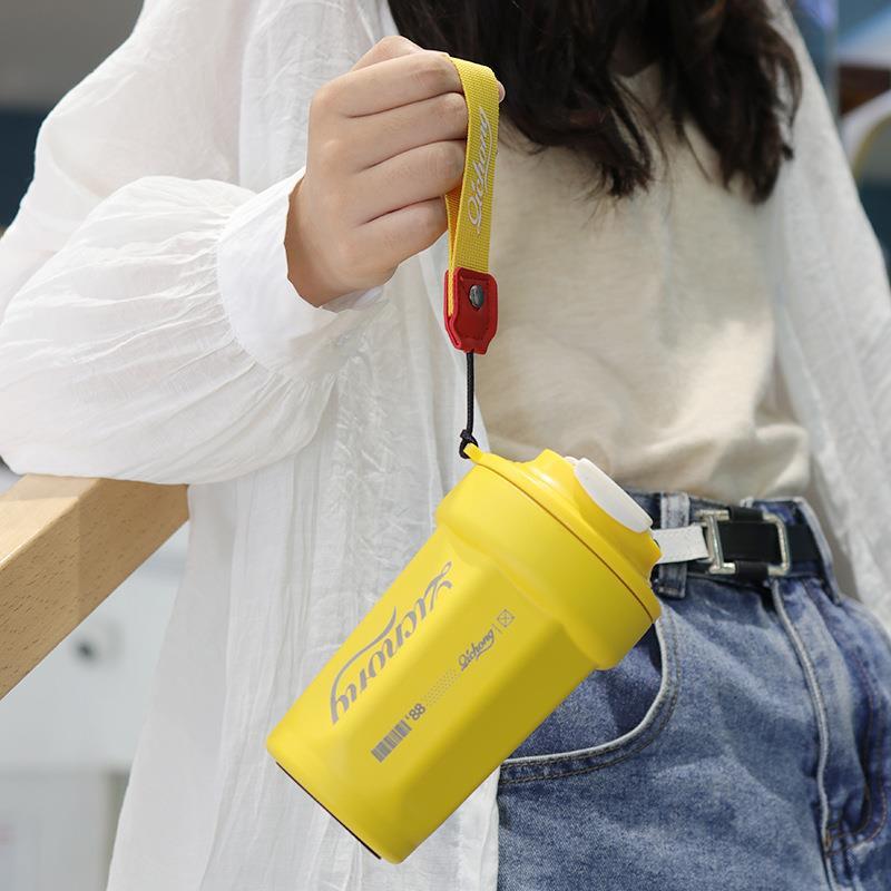 The popular coffee cup with a high appearance level, 316 stainless steel insulated cup, portable and easy-to-use cup for boys and girls, and advertising gift cup details Picture