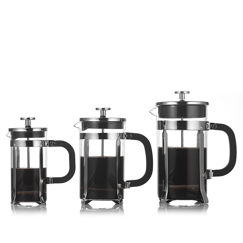 New cross-border coffee pot, high borosilicate glass press pot, household filter cold brew coffee pot with handle for brewing Item Picture