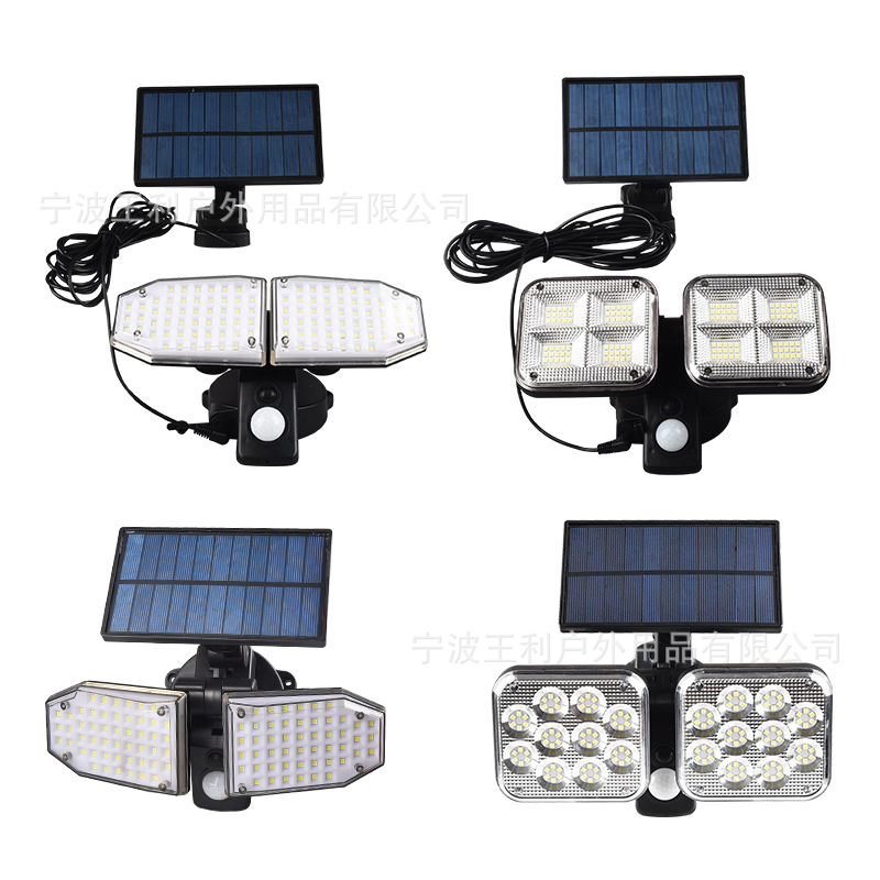 New LED solar wall lamps, split solar garden lamps, outdoor lamps, human body sensor lamps for household use in 2020 details Picture