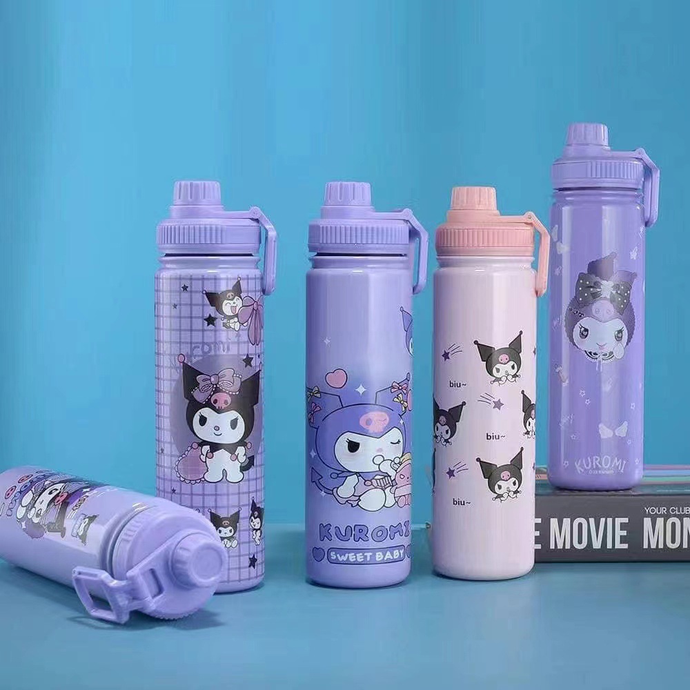 Cross-border bestseller Kulomi Space pot, cartoon insulated cup, sports water bottle, stainless steel 304 large capacity insulated pot full figure