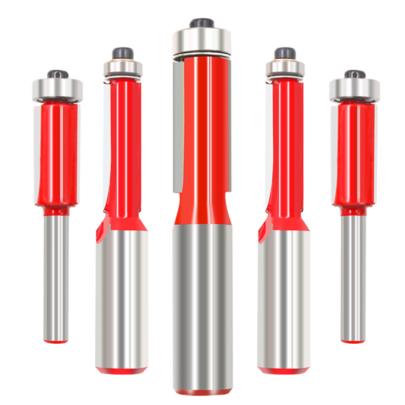 Woodworking milling cutter, edge trimming machine, extended bearing edge trimming cutter, double-edge engraving machine, milling cutter, straight cutter Item Picture