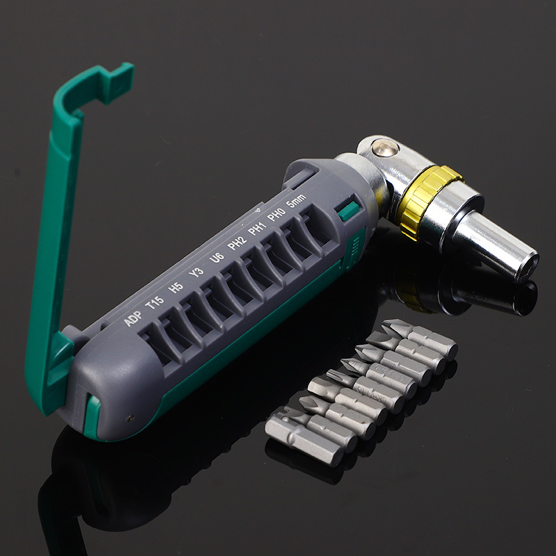 Multi-directional ratchet screwdriver, multi-functional household quick and effort-saving screwdriver, cross-shaped flat-head screwdriver Specification drawing