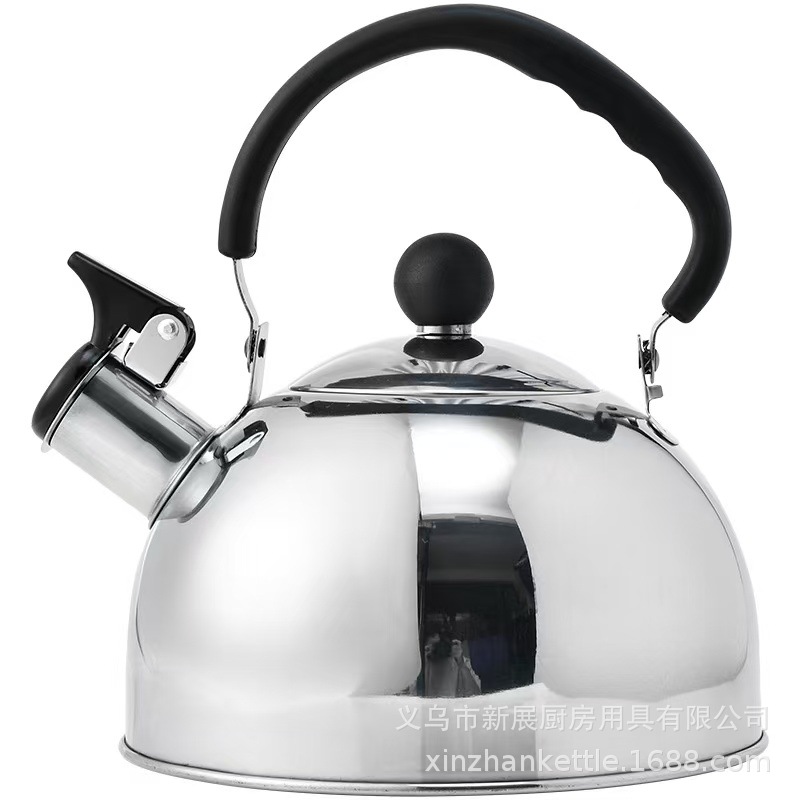 Light luxury stainless steel kettle, 2L flat-bottomed kettle, sounding kettle, induction cooker, gas universal outdoor tea kettle Item Picture