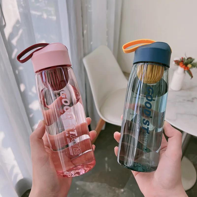 ins water cups, water bottles for boys and girls, portable filters, casual cups, space cups, tea cups, anti-drop plastic cups with scales full figure