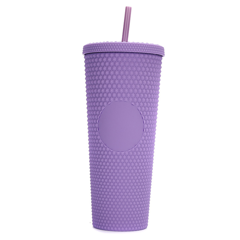 Amazon 's new large-capacity Studded prickly water cup 710ml fashionable and creative AS straw durian cup Item Picture