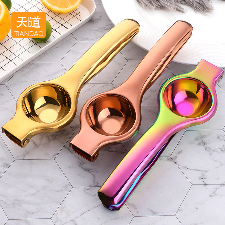 Stainless steel manual juicer, lemon juicer, pomegranate and orange juice mini fruit juicer, household juicer full figure