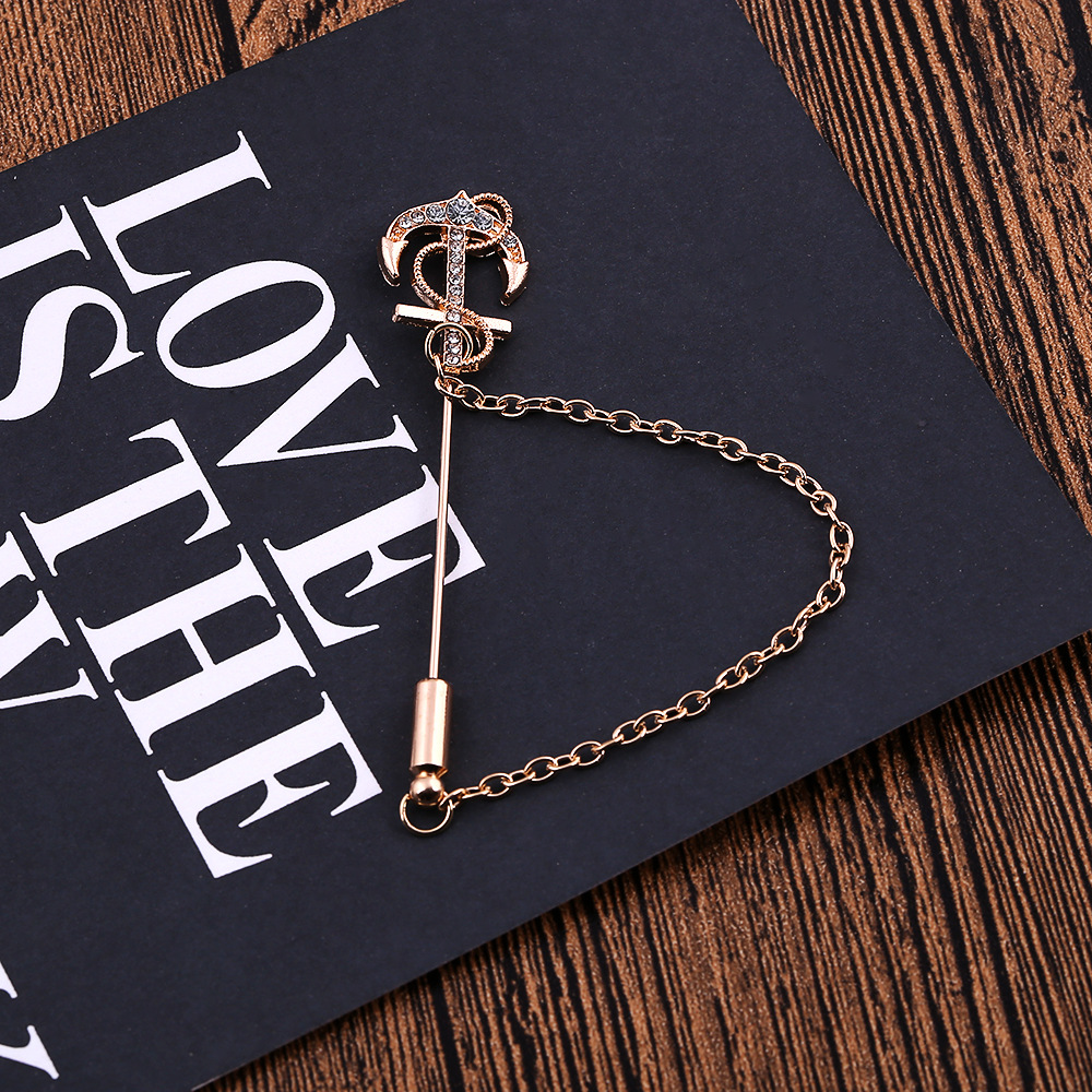 Z99 Trendy original European and American retro brooch with a unique arrow-shaped alloy accessory Item Picture