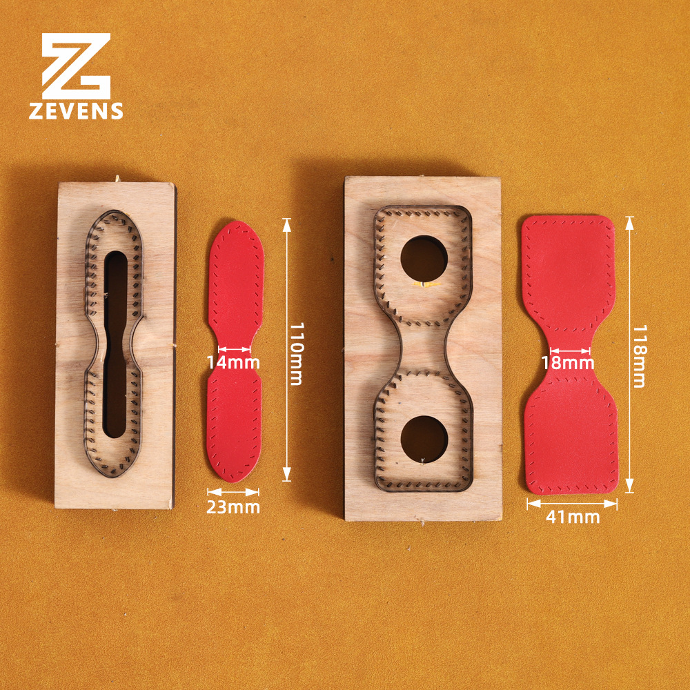 The back-head knife mold with a cutting tool for Japanese steel wood board leather cutting is sharp and convenient. It is a knife mold for leather goods Specification drawing