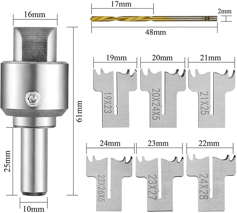 Ring knife, finger guard knife, arc-shaped safety button knife, prayer bead knife head blade, woodworking milling cutter, bead turning DIY Specification drawing