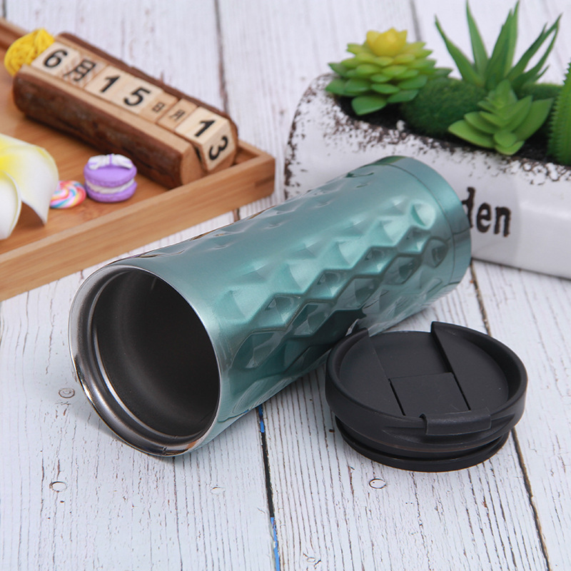 Customized 304 stainless steel insulated cups, double-layer vacuum car coffee cups, outdoor car cups, customized logo wholesale full figure