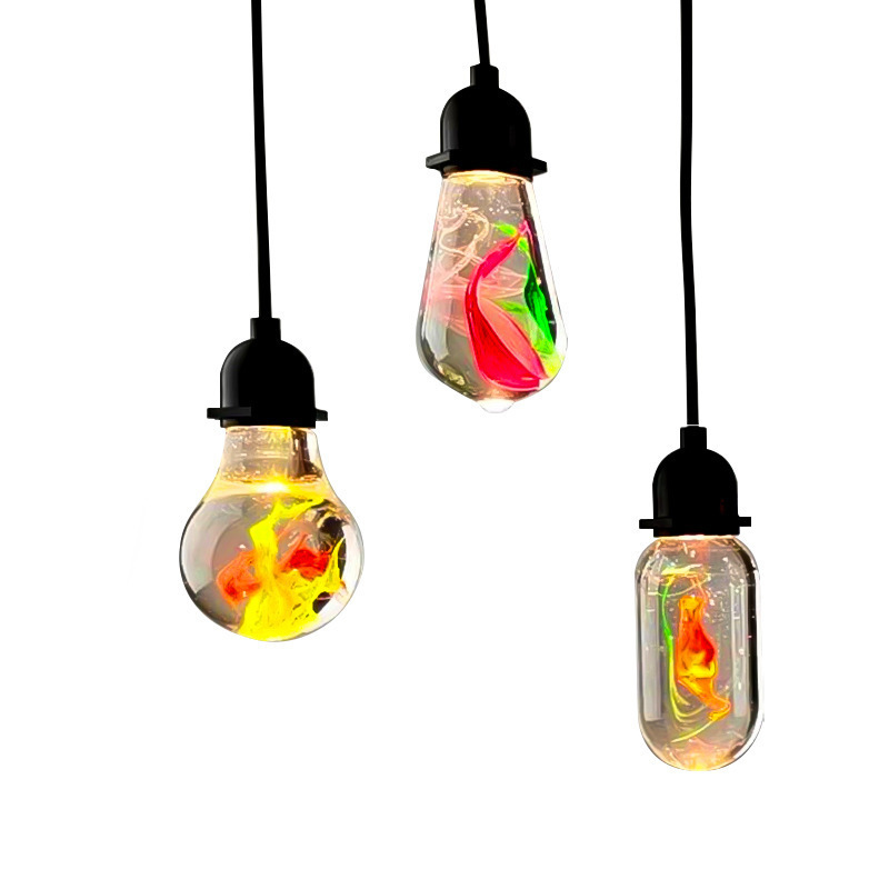 Outdoor seven-color wishing glass lamps, hanging tree chandeliers, tree lighting, park, villa, garden landscape, courtyard decorative lamps Item Picture