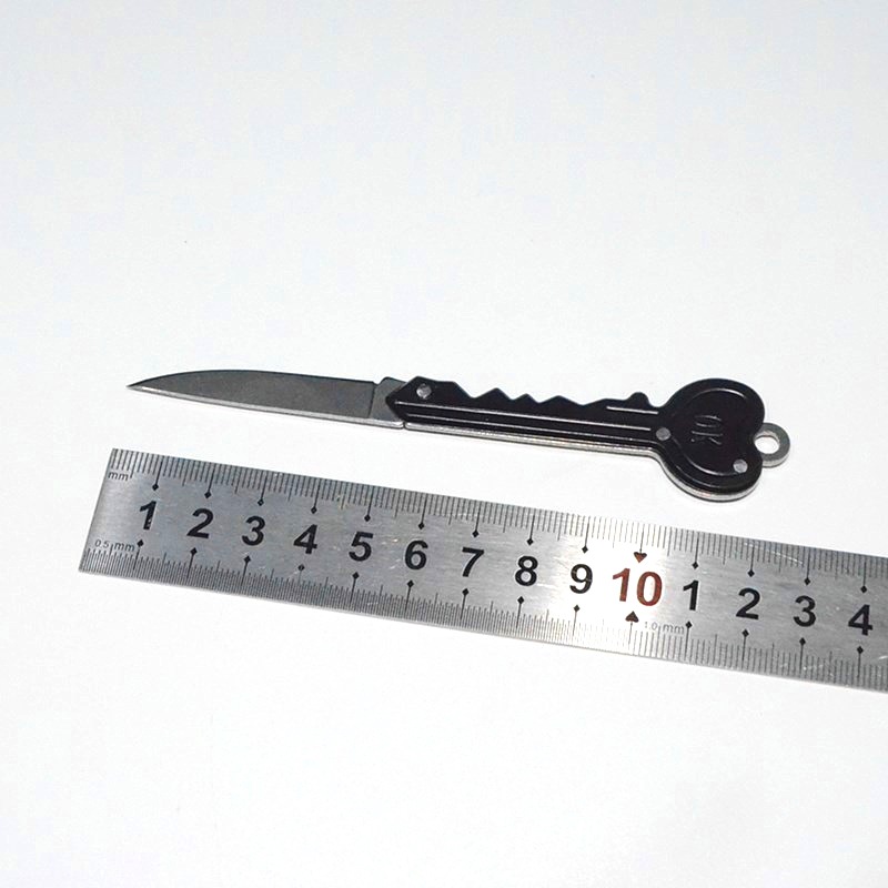 Outdoor knife, OK key knife, portable mini stainless steel fruit knife, folding key knife, express unboxing knife details Picture