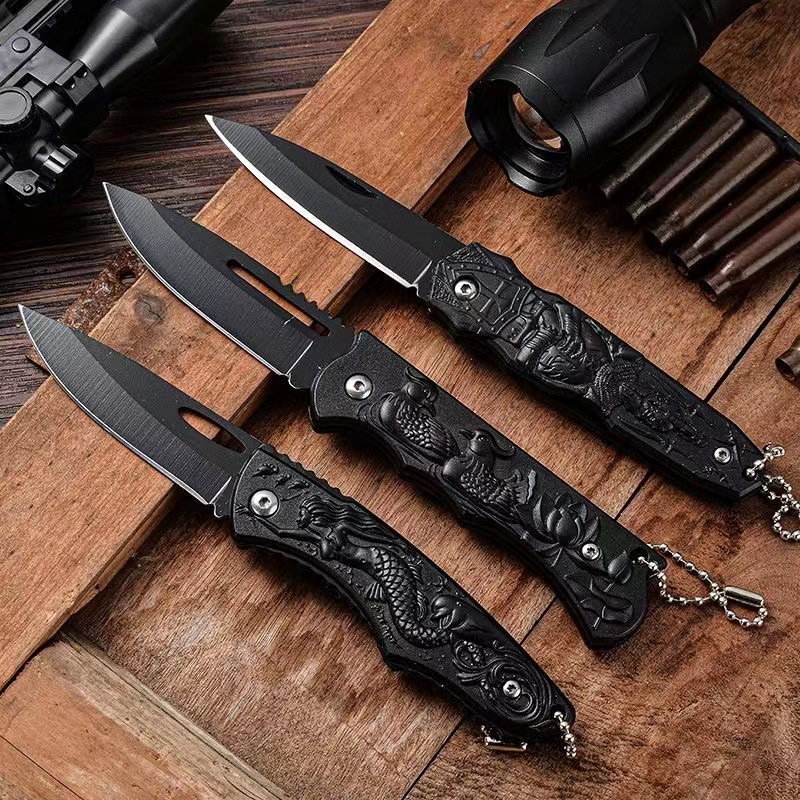 Wholesale outdoor folding knives, multi-functional survival portable express unpacking mini self-defense knives from the manufacturer Specification drawing