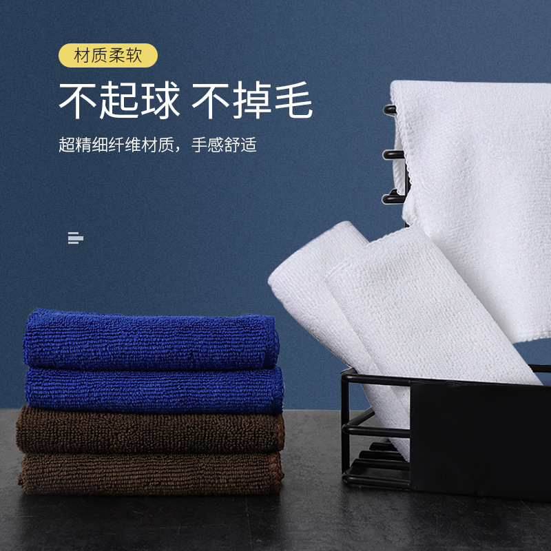 Bar counter cleaning cloth, kitchen and dining room towels, small square towels, absorbent tablecloths, white, coffee-colored, specially designed for milk tea shops details Picture